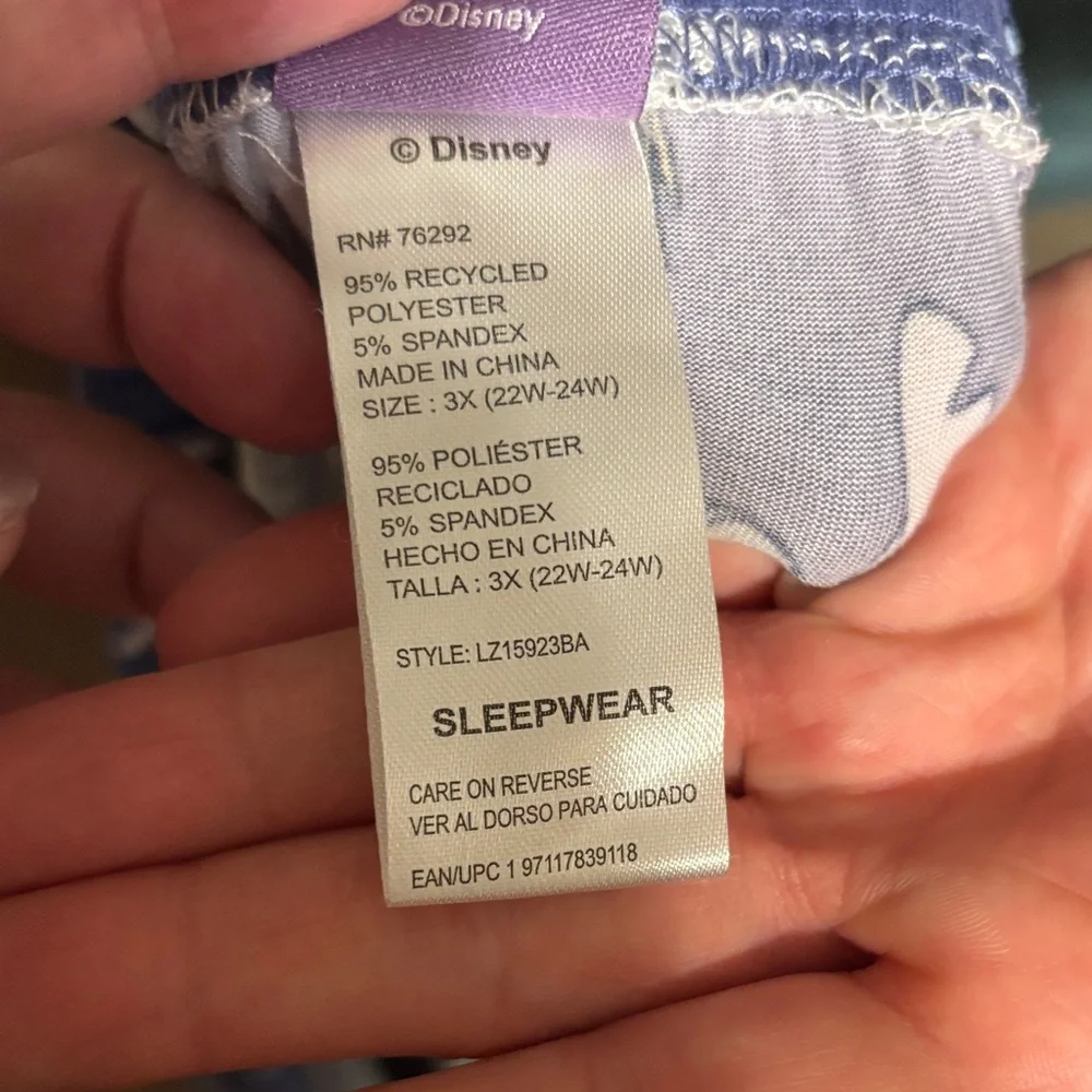 Disney Stitch Navy and Light Blue Character Lounge Pants - Picture 3 of 4